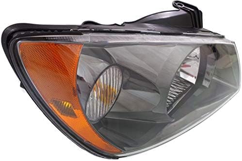 Set Of 2 Front Head Light Assembly Plastic Left Driver & Right Passenger Side Direct Replacement Compatible With 2004-2006 Kia Spectra KI2503117 KI2502117 921022F230 921012F230