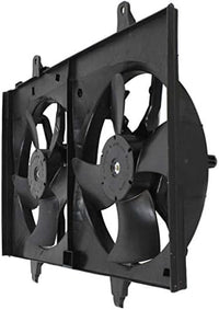 Front Radiator Dual Cooling Fan Assembly Plastic Direct Replacement Compatible with 2003-2007 Nissan Murano NI3115124 21481CA00B