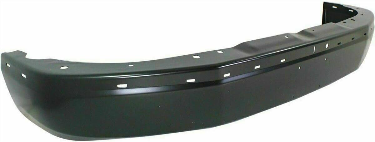 Front Bumper Face Bar Primed Steel + Upper Cover Textured Direct Replacement Compatible With 2003-2017 Chevrolet Express/GMC Savana Van GM1000693 GM1002425 22872781 22890548