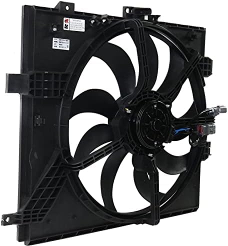 Front Radiator Cooling Fan Assembly Plastic Direct Replacement Compatible with 2012-2019 Nissan Versa / 2014-2019 Note NI3115143 214819KK0A