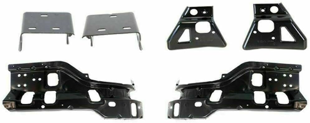 Front Bumper + Upper Cover Chrome + Lower Valance + Extension + Fog Lights + Inner & Outer + Impact Brackets Direct Replacement Compatible With 2011-2014 Silverado 2500HD 3500HD
