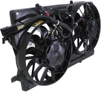 Front Dual Fan Assembly Plastic Direct Replacement Compatible with 2000-2002 Ford Focus FO3115143 1S4Z8C607CC