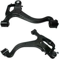 Set of 2 Front Lower Control Arm Steel Left Driver & Right Passenger Side Direct Replacement Compatible With 2005-2009 Land Rover LR3 / 2010-2016 LR4 LR028245 RBJ501540 LR028249