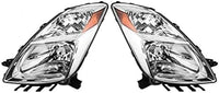 Set Of 2 Front Head Light Assembly Lens And Housing Plastic Left Driver & Right Passenger Side Direct Replacement Compatible With 2004-2006 Toyota Prius TO2502159 TO2503159