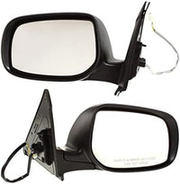 Set Of 2 Front Power Mirror Manual Folding Non-Heated Primed Plastic Right & Left Side Direct Replacement Compatible With 2009-2013 Toyota Matrix / 2009-2010 Pontiac Vibe TO1320248