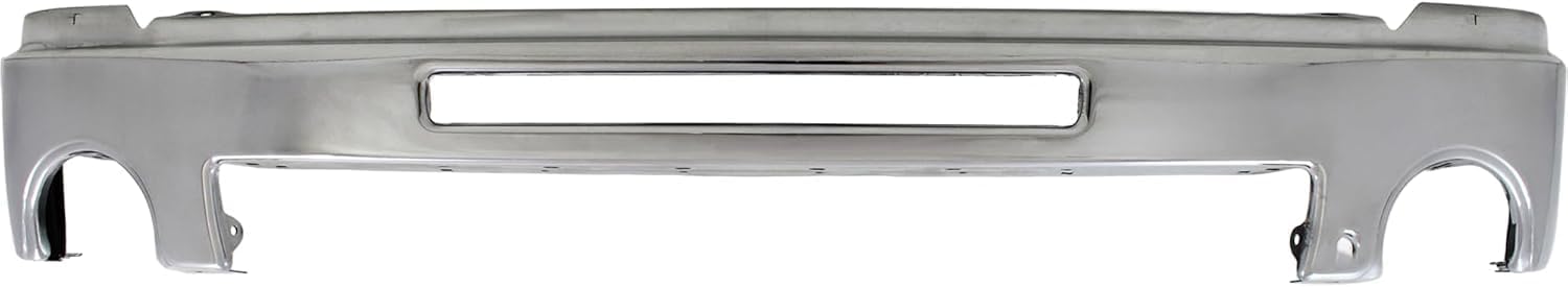 Front Bumper Chrome Steel With Air Hole Direct Replacement Compatible With 2007-2013 GMC Sierra 1500 2500/2007-2010 3500 HD GM1002834 15902856