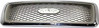 Front Grille Chrome Shell/Beige Honeycomb Insert Direct Replacement Compatible With 2004-2008 Ford F-150 FO1200427 FO1200502 4L3Z8200DA 7L3Z8200BA