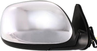 Front Power Mirror Manual Folding Non-Towing Non-Heated Chrome Right Passenger Side Direct Replacement Compatible With 2000-2006 Toyota Tundra TO1321191 879100C040