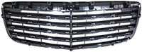 Front Grille Assembly Chrome Shell With Painted Gray Insert Plastic Direct Replacement Compatible With 2007-2009 Mercedes Benz E-Class MB1200147 21188017837246