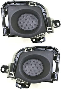 Set Of 2 Front Fog Light Cover Primed Left Driver & Right Passenger Side Direct Replacement Compatible With 2010-2011 Toyota Prius TO1039135 TO1038135 8148147010 8148247010