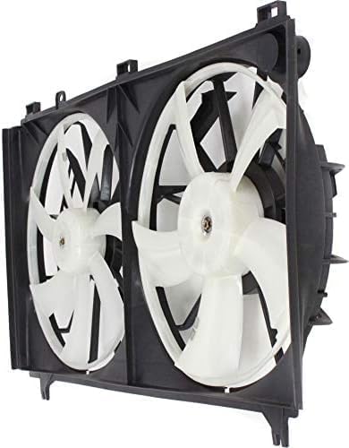 Front Radiator Dual Cooling Fan Assembly Plastic Direct Replacement Compatible With 2006-2013 Lexus IS250 LX3120101 1636374340-PFM