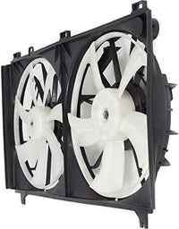 Front Radiator Dual Cooling Fan Assembly Plastic Direct Replacement Compatible With 2006-2013 Lexus IS250 LX3120101 1636374340-PFM