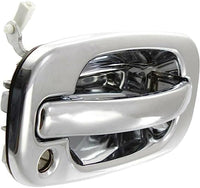 Set of 2 Front Exterior Door Handle Chrome with Keyhole Left Driver & Right Passenger Side Direct Replacement Compatible with 1999-2006 Chevrolet Silverado/GMC Sierra 1500 2500 3500