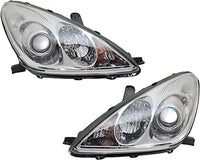 Set Of 2 Front Head Light Assembly Plastic Left Driver & Right Passenger Side Direct Replacement Compatible With 2005-2006 Lexus ES330 LX2502125 LX2503125 8117033561 8113033561
