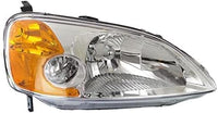 Set Of 2 Front Head Light Lens And Housing Right Passenger & Left Driver Side Direct Replacement Compatible With 2001-2003 Honda Civic HO2519102 HO2518102 33101S5PA01