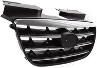 Front Grille Primed Shell With Chrome Insert Molding Plastic Direct Replacement Compatible With 2007-2010 Hyundai Elantra HY1200145 863502H000