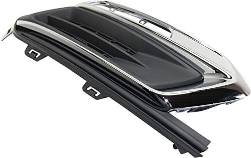 Set Of 2 Front Fog Light Cover Plastic Left Driver & Right Passenger Side Direct Replacement Compatible With 2015 Chevrolet Cruze / 2016 Cruze Limited GM1039184 GM1038184