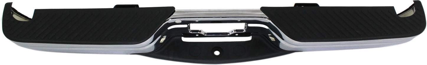 Rear Step Bumper Assembly Chrome Without Brackets Direct Replacement Compatible With 1997-1999 Ford F-250/1997-2003 F-150 FO1103101 XL3Z17906CB-PFM