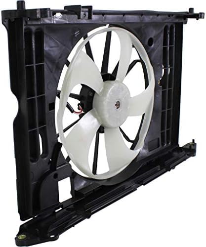 Front Radiator Cooling Fan Assembly Plastic Direct Replacement Compatible with 2009-2013 Toyota Corolla TO3115156 167110T040-PFM
