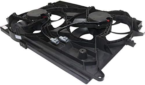 Front Radiator Cooling Dual Fan Plastic Direct Replacement Compatible with 2008-2010 Saturn Vue / 2012 Chevrolet Captiva Sport GM3115218 89019135-PFM,89019138,89019134