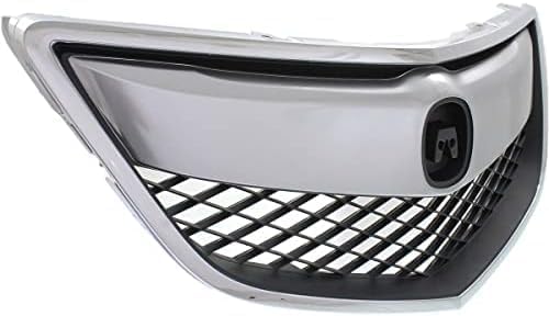 Front Grille Chrome Shell With Primed Insert Direct Replacement Compatible With 2013-2015 Acura RDX AC1200116 71121TX4A01-PFM
