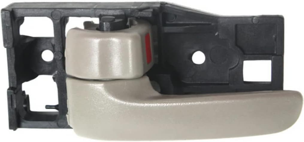 Set of 2 Front Interior Door Handle Beige Fawn with Lock Plastic Left Driver & Right Passenger Side Direct Replacement Compatible with 2000-2006 Toyota Tundra TO1353187 TO1352187