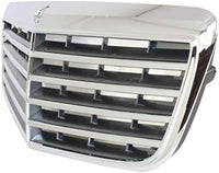 Front Grille Assembly Chrome Shell With Painted Gray Insert Plastic Direct Replacement Compatible With 2007-2009 Mercedes Benz E-Class MB1200147 21188017837246