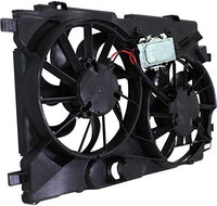 Front Radiator Dual Cooling Fan Assembly Plastic Direct Replacement Compatible with 2010-2012 Ford Fusion/Lincoln MKZ FO3115181 9E5Z8C607C
