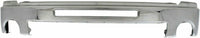 Front Front Bumper Chrome with Air Hole + Lower Valance Air Deflector Primed Direct Replacement Compatible With GMC Sierra 2500HD 3500HD 2007-2010 GM1092218 GM1002834