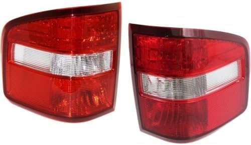 Set Of 2 Tail Lights Lens And Housing Right Passenger & Left Driver Side Direct Replacement Compatible With 2004-2009 Ford F-150 FO2801185 FO2800185 7L3Z13404BA 7L3Z13405BA