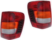 Set Of 2 Tail Light Assembly Left Driver & Right Passenger Side Direct Replacement Compatible With 2002-2004 Jeep Grand Cherokee CH2801150 CH2800150 55155138AJ-PFM 55155138AH-PFM