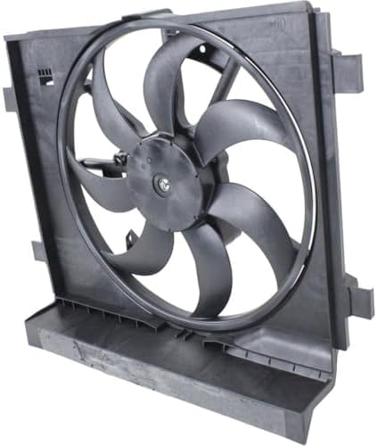 Front Radiator Fan Assembly Plastic Direct Replacement Compatible with 2013-2019 Nissan Sentra NI3115146 214819AM0A