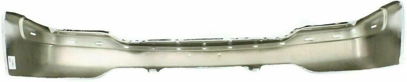 Front Bumper Chrome Steel + Upper Cover Primed + Lower Valance Air Deflector Textured Direct Replacement Compatible With GMC Sierra 1999-2002 / Yukon 1500 2500 2000-2006 GM1092169