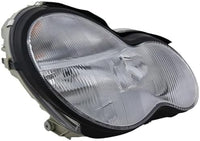 Front Headlight Assembly Halogen Right Passenger Side Direct Replacement Compatible With 2001-2004 Mercedes Benz C-Class MB2503118 2038201061