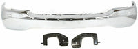 AUTOS PARTS PLUS Front Bumper Chrome + Grille + Upper Cover + Lower Valance Primed + Outer Brace Brackets Direct Replacement Compatible With 1999-2002 GMC Sierra / 2000-2006 Yukon 1500 2500