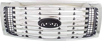 Front Grille Chrome Shell And Insert Plastic Direct Replacement Compatible With 2010-2012 Ford F-150 FO1200531 AL3Z8200C