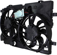 Front Radiator Dual Cooling Fan Assembly Plastic Direct Replacement Compatible with 2010-2012 Ford Fusion/Lincoln MKZ FO3115181 9E5Z8C607C