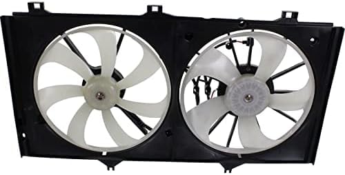 Front Radiator Dual Fan Assembly Plastic Direct Replacement Compatible with 2005-2018 Toyota Avalon / 2009-2016 Venza / 2007-2017 Camry / 2007-2018 Lexus ES350 LX3115113