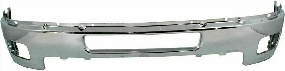 New Front Bumper Chrome Impact Bar With Fog Light Hole Direct Replacement For Chevrolet Silverado 2500HD 3500HD 2011-2014 25883349