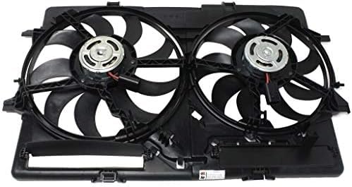 Front Radiator Cooling Fan Assembly Plastic Direct Replacement Compatible with 2008-2017 Audi A5 Quattro / 2009-2017 Audi Q5 / 2019-2021 Porsche Macan AU3115113 8K0121207A-PFM