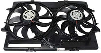 Front Radiator Cooling Fan Assembly Plastic Direct Replacement Compatible with 2008-2017 Audi A5 Quattro / 2009-2017 Audi Q5 / 2019-2021 Porsche Macan AU3115113 8K0121207A-PFM