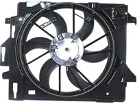 Front Radiator Cooling Fan Assembly Plastic Direct Replacement Compatible with 2008-2016 Chrysler Town & Country / 2008-2020 Dodge Grand Caravan CH3115157 5058674AD