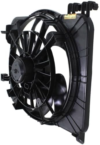 Front Radiator Fan Shroud Assembly Plastic with Air Conditioning Direct Replacement Compatible with 1995-2002 Chevrolet Cavalier GM3115106 22645919