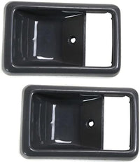Set of 2 Front Inside Door Handle Cases Gray Plastic Right Passenger & Left Driver Side Direct Replacement Compatible with 1984-1989 Toyota Pickup TO1356101 6927789104B2