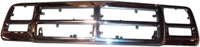 Front Grille Surround Frame Chrome Plastic Direct Replacement Compatible With 1991-1993 Dodge Full Size Pickup CH1200137 83506568AB