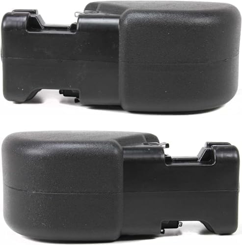 Set Of 2 Front Bumper End Cap Primed Plastic Left Driver & Right Passenger Side Direct Replacement Compatible With 1997-2006 Jeep Wrangler CH1005128 CH1004128 55155756AB 55155757AB