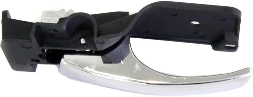 Front Interior Door Handle Chrome Lever with Primed Bezel Right Passenger Side Direct Replacement Compatible with 2008-2018 Dodge Grand Caravan / 2008-2016 Chrysler Town & Country