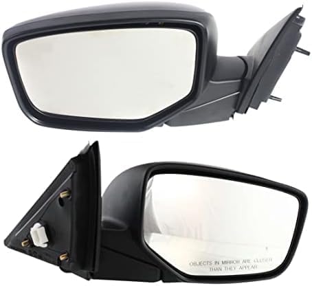 Set Of 2 Front Power Mirrors Manual Folding Non-Heated Primed Left Driver & Right Passenger Side Direct Replacement Compatible With 2008-2012 Honda Accord HO1320230 HO1321230