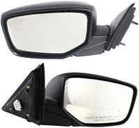 Set Of 2 Front Power Mirrors Manual Folding Non-Heated Primed Left Driver & Right Passenger Side Direct Replacement Compatible With 2008-2012 Honda Accord HO1320230 HO1321230