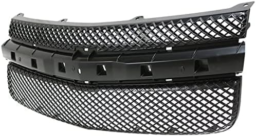 Front Grille Primed Shell And Insert Without Center Bar Plastic Direct Replacement Compatible With 2005-2009 Chevrolet Equinox GM1200527 5481230